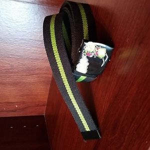 Unisex green and black belt